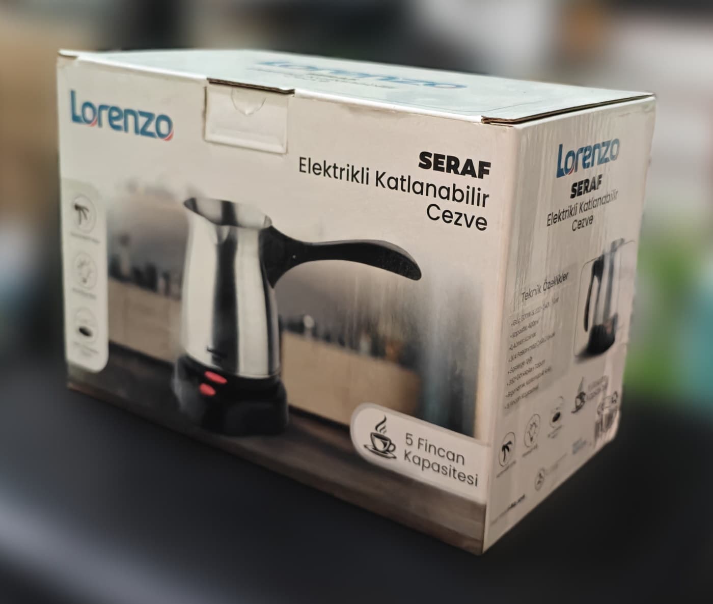 Lorenzo Seraf Elektrikli Katlanabilir Cezve — üçüncü açı