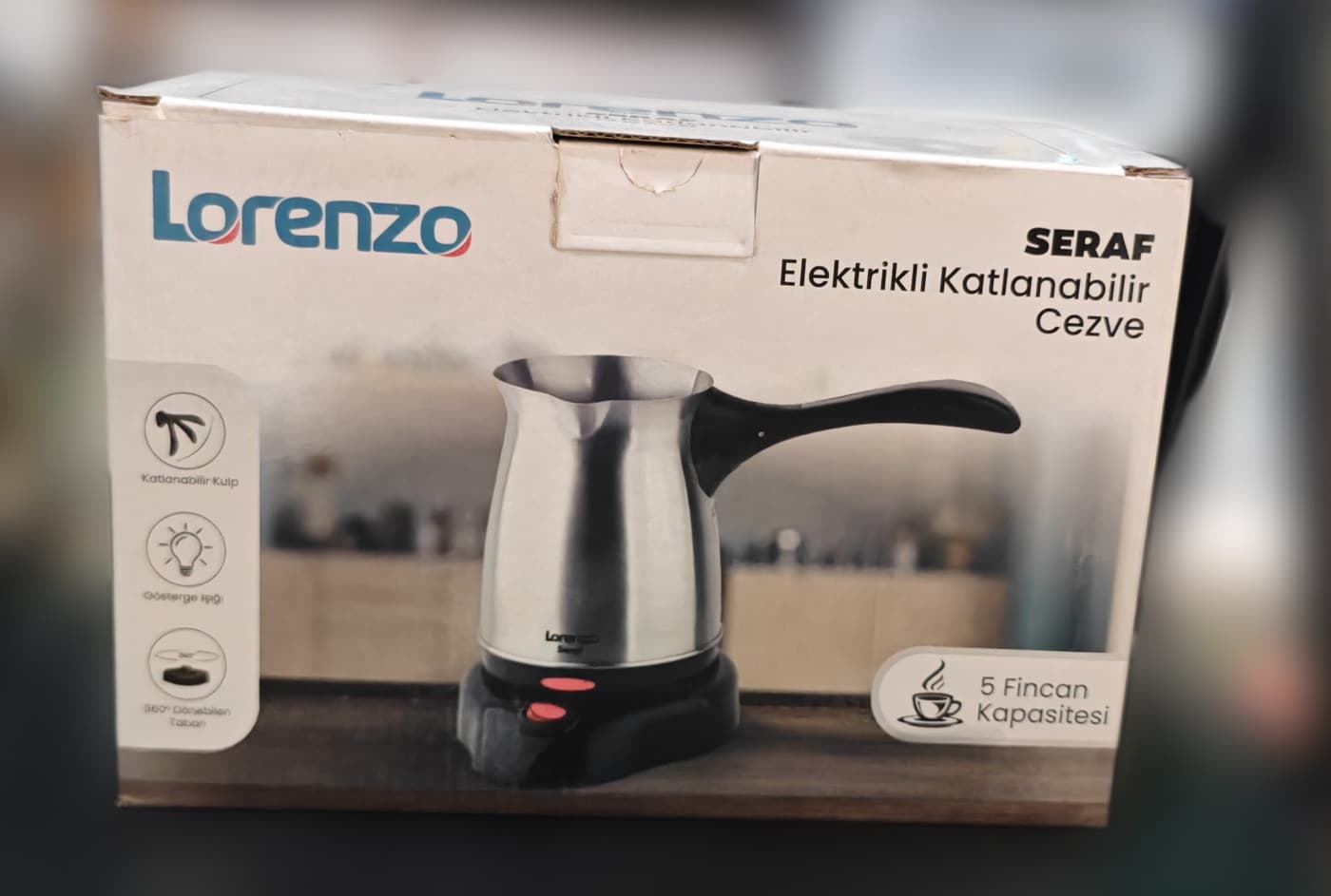 Lorenzo Seraf Elektrikli Katlanabilir Cezve — dördüncü açı
