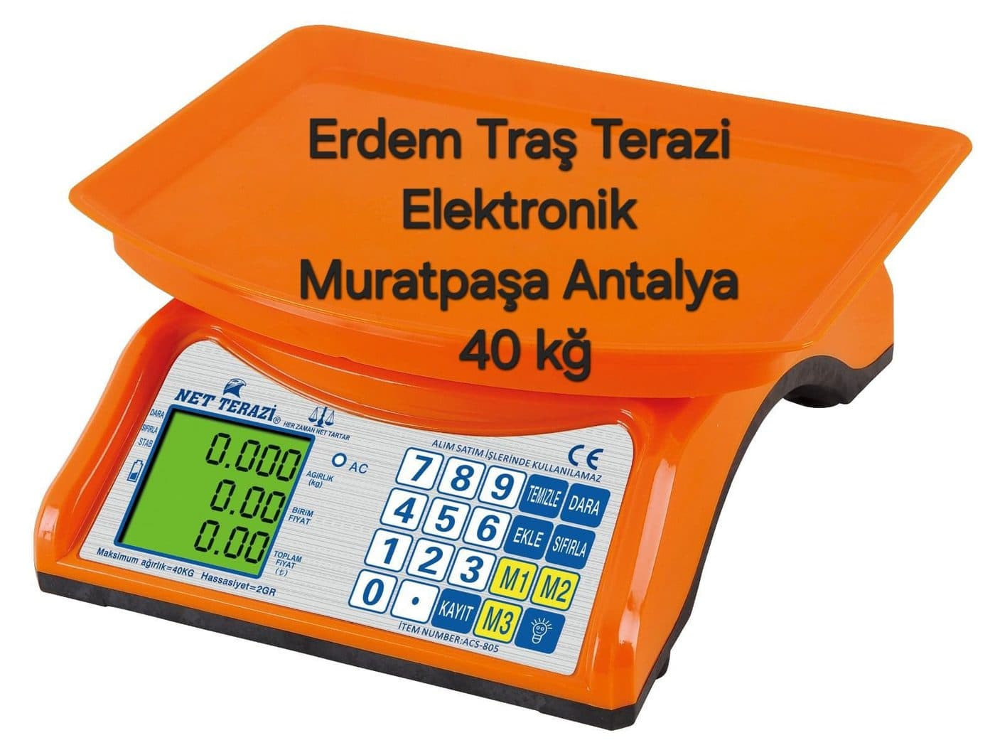 NET Terazi ACS-805 Turuncu Siperli Dijital Terazi — ürün görünümü