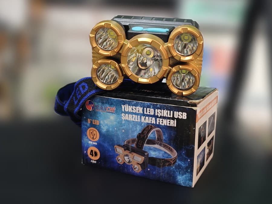 Yüksek LED Işıklı USB Şarjlı Kafa Feneri — 5