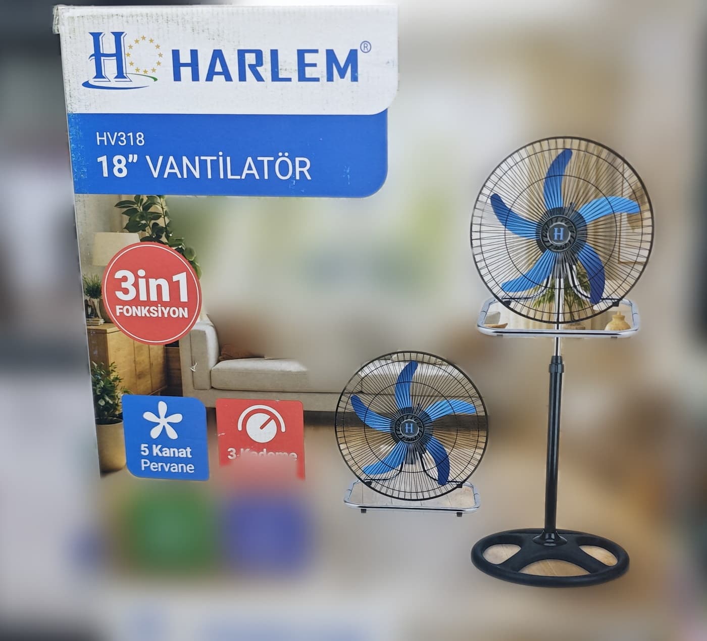 Harlem HV318 18" Sanayi Tipi Vantilatör — ürün görünümü