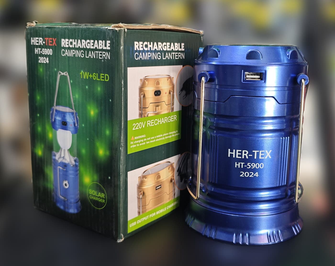Her-Tex HT-5900 Şarjlı Kamp Lambası — ürün görünümü