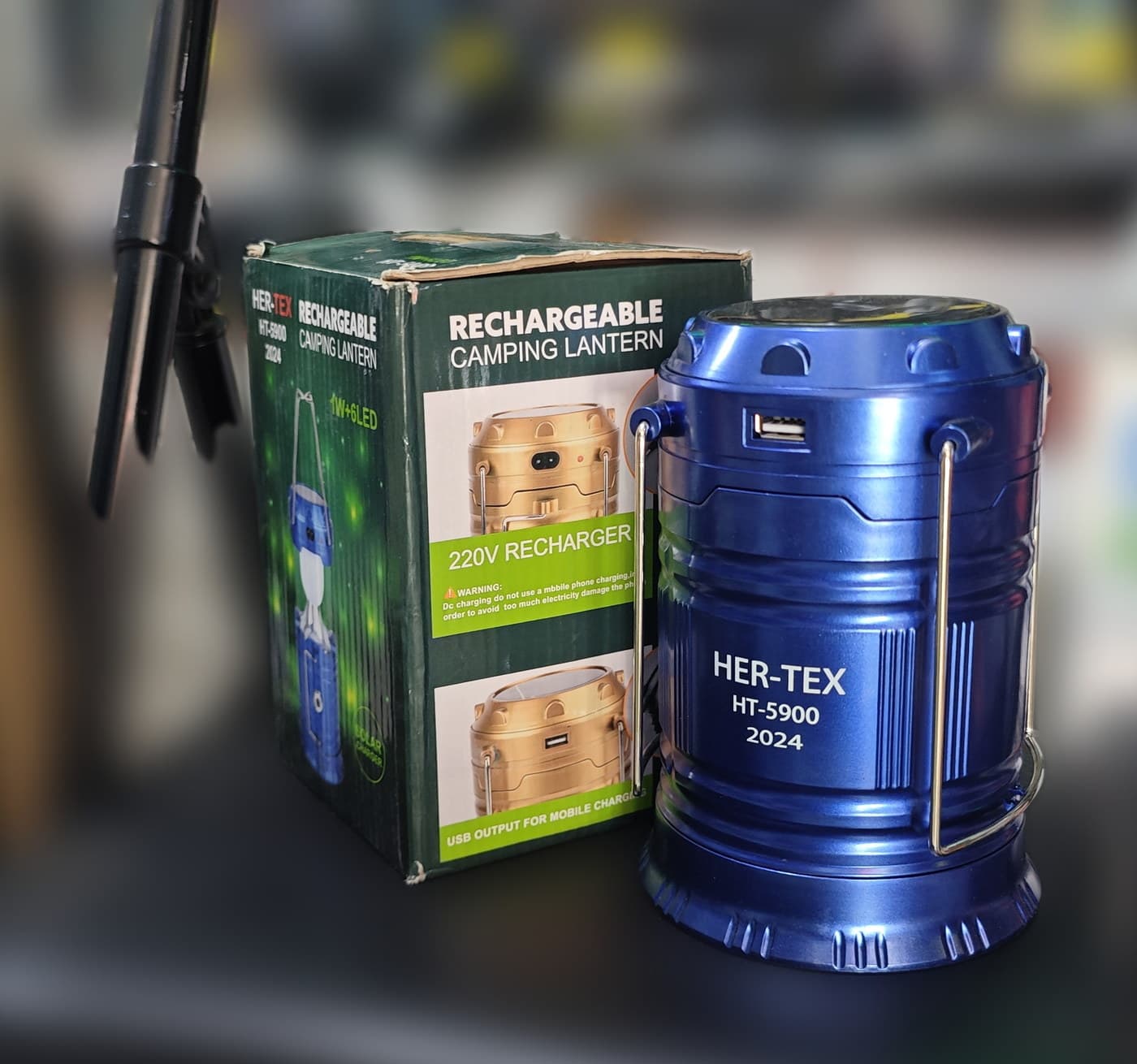 Her-Tex HT-5900 Şarjlı Kamp Lambası — üçüncü açı