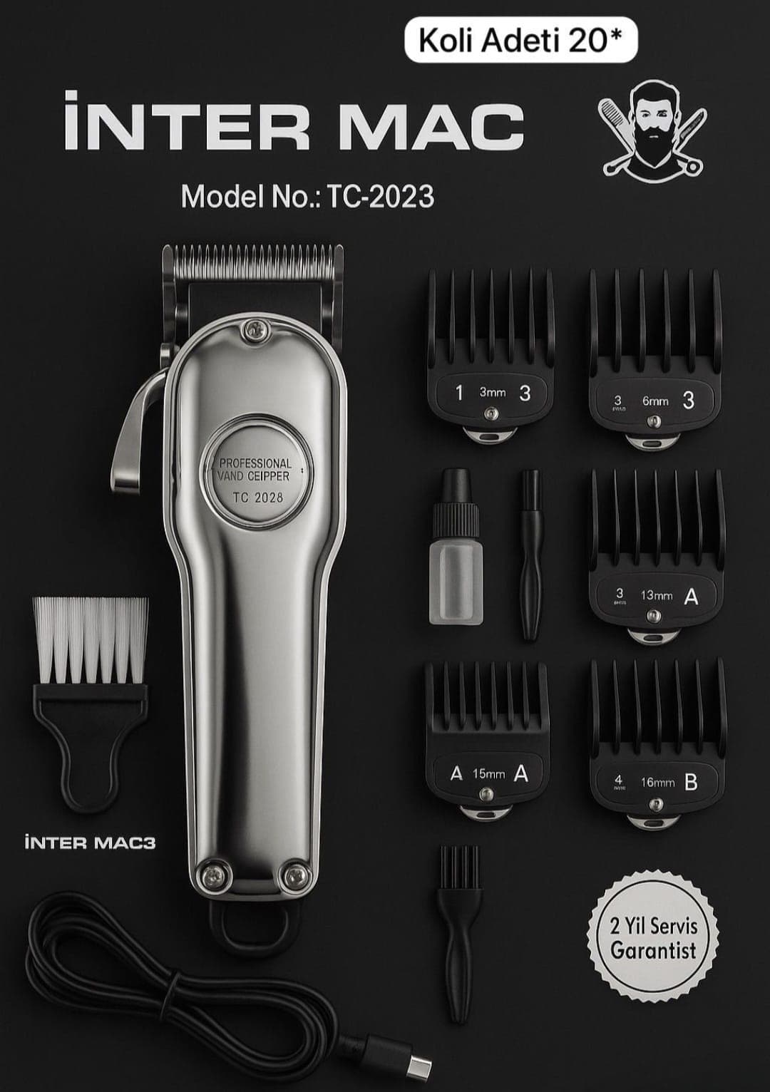 İnter Mac3 TC-2023 Profesyonel Traş Makinesi — ürün görünümü