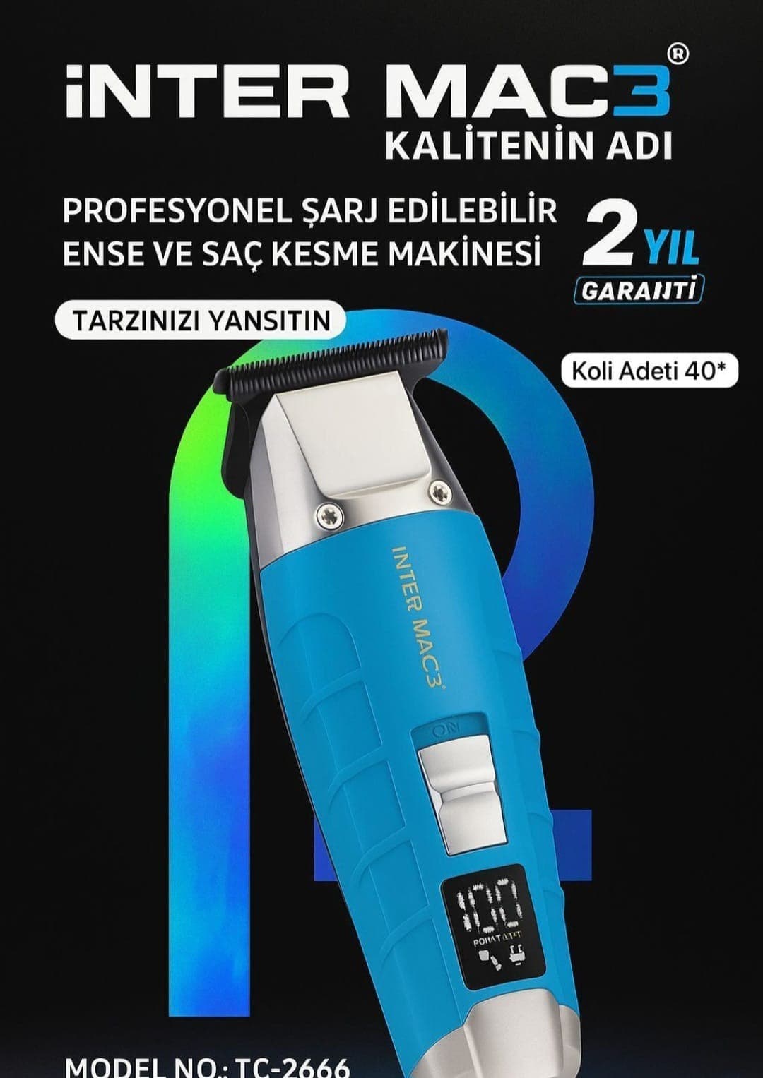 İnter Mac3 TC-2666 Şarjlı Traş Makinesi — ürün görünümü