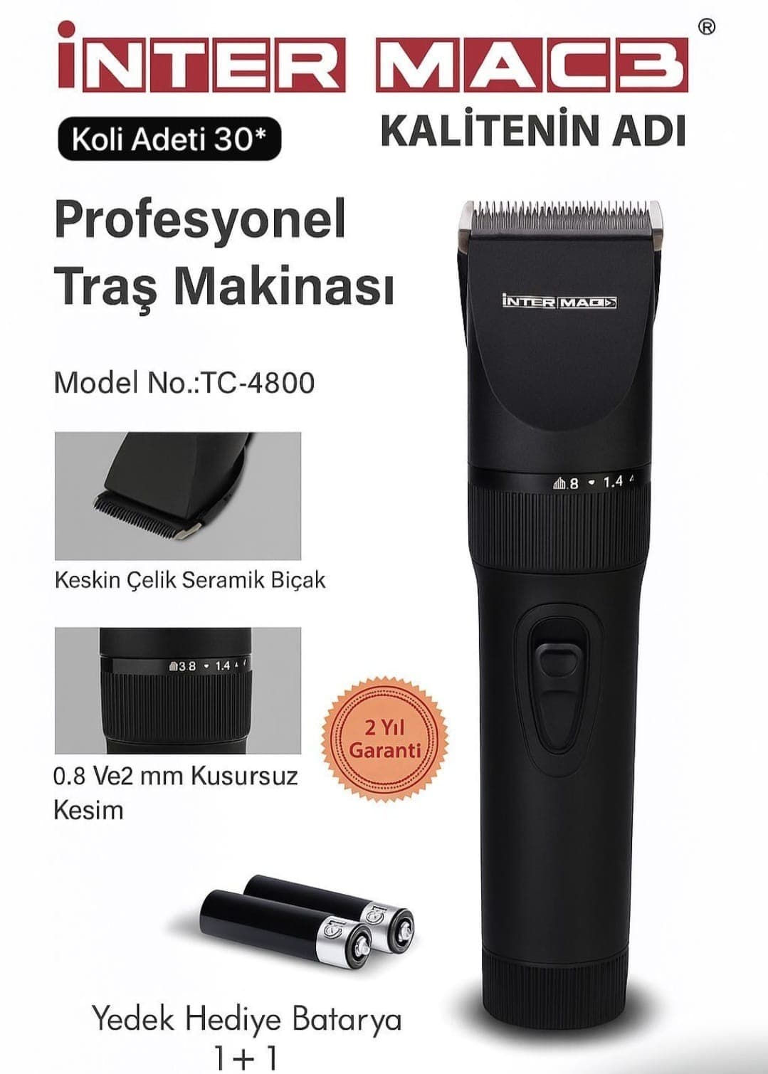 İnter Mac3 TC-4800 Profesyonel Traş Makinesi — ürün görünümü