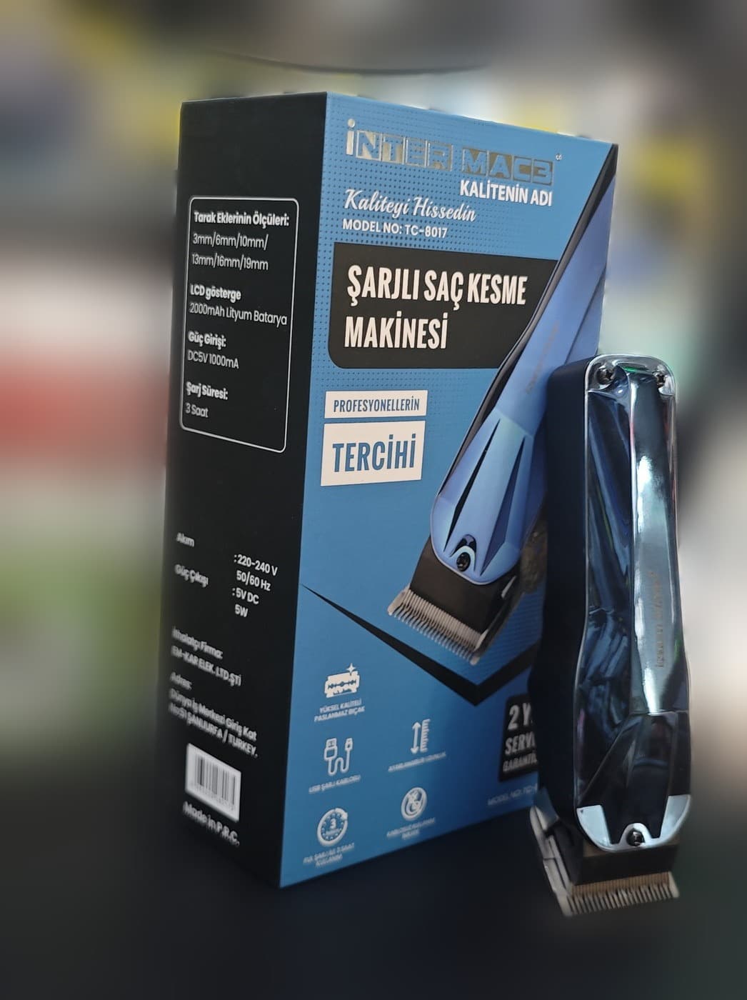 İnter Mac3 TC-8017 Şarjlı Saç Kesme Makinesi — i̇kinci açı