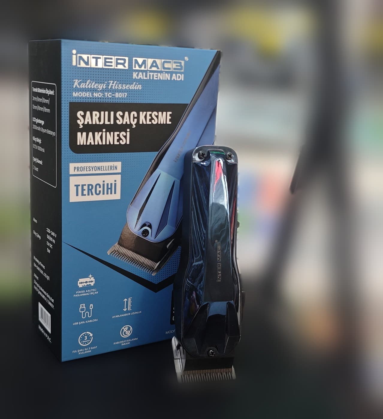 İnter Mac3 TC-8017 Şarjlı Saç Kesme Makinesi — üçüncü açı