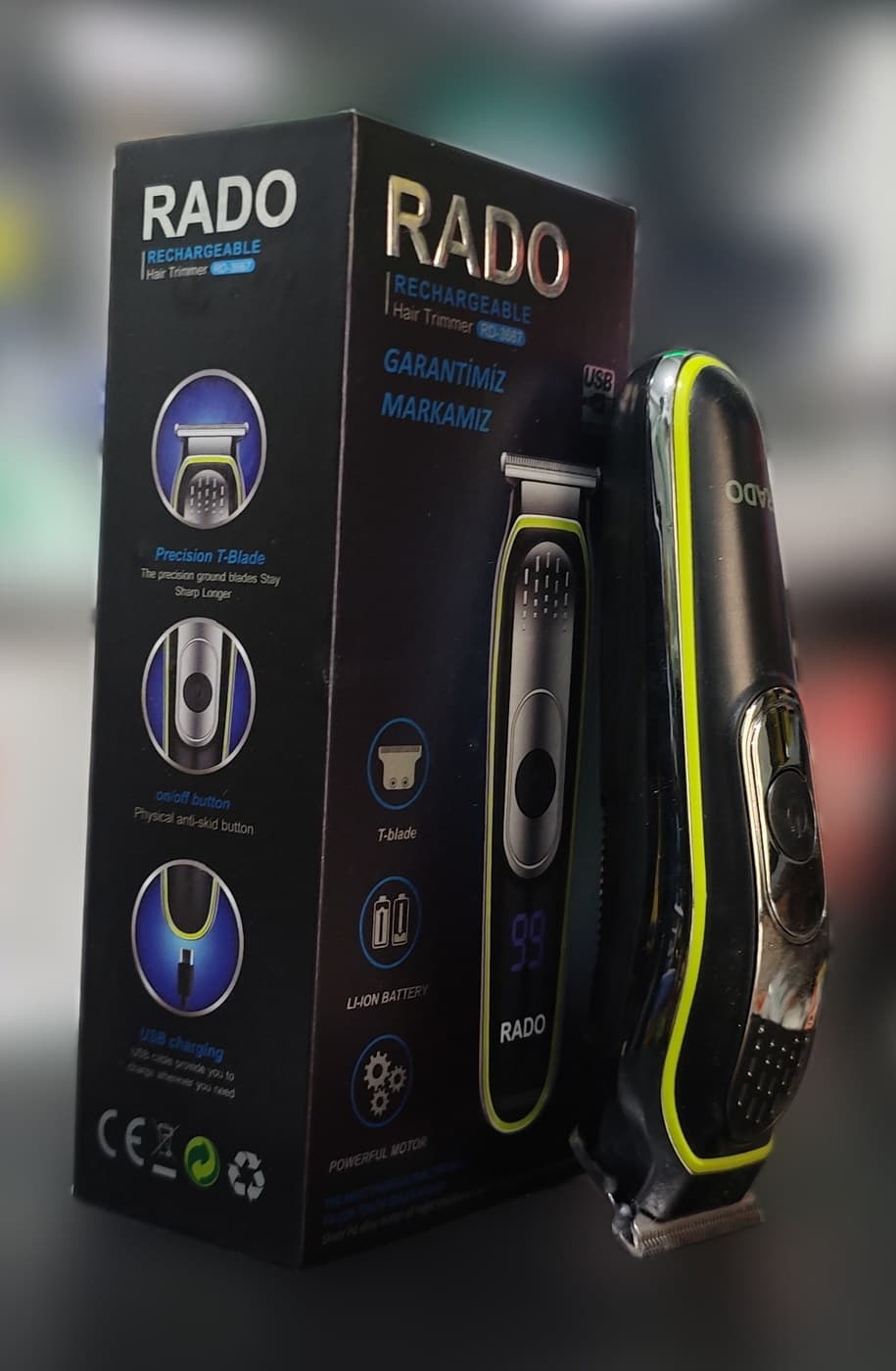 RADO RD-3706 Şarjlı Traş Makinesi — üçüncü açı