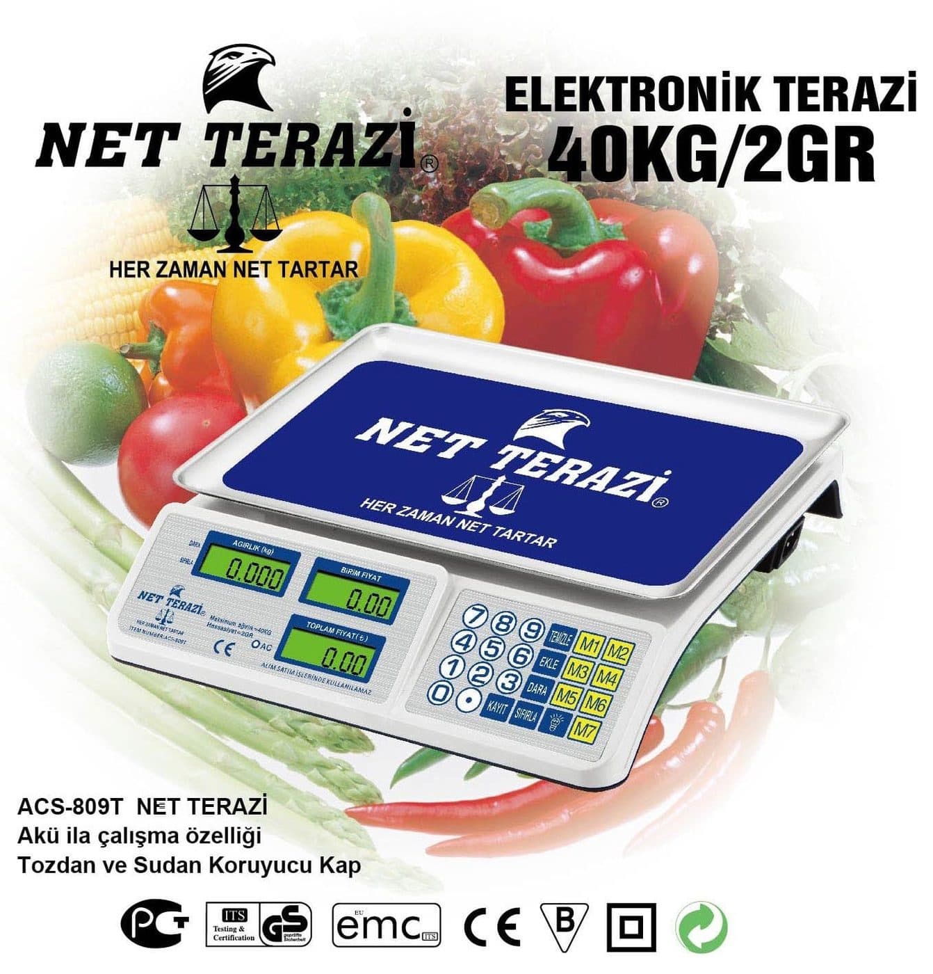 NET Terazi ACS-809T Dijital Elektronik Terazi — ürün görünümü