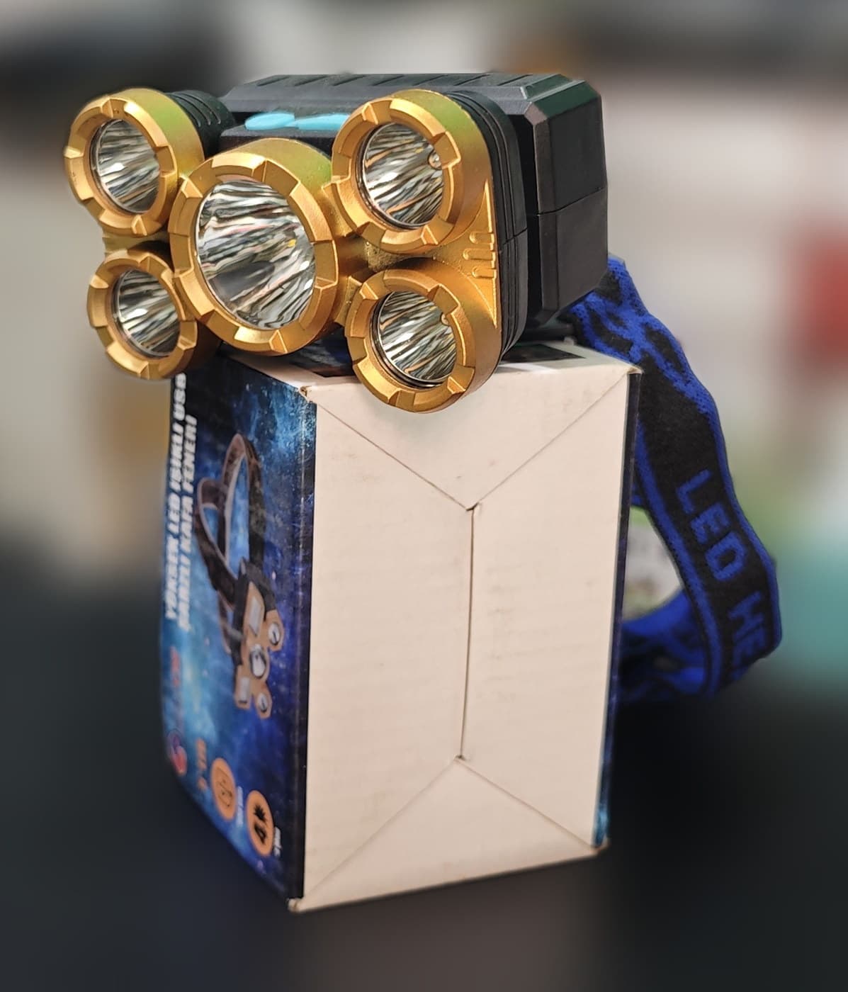 Yüksek LED Işıklı USB Şarjlı Kafa Feneri — i̇kinci açı