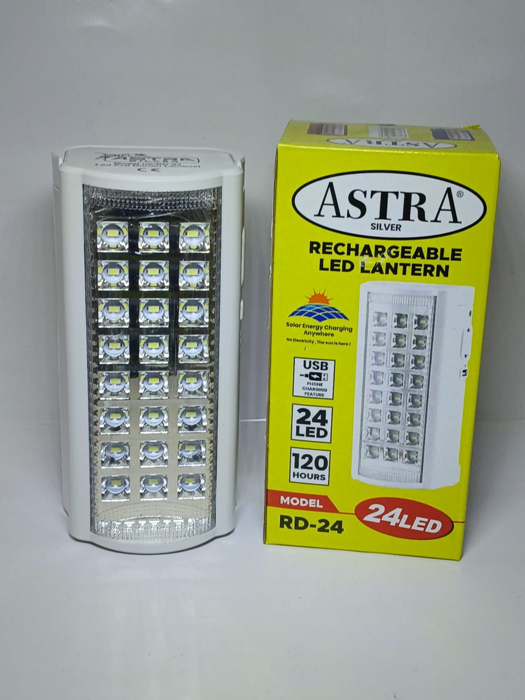 Şarjlı Kamp Lambası Antalya, 24 LED 120 Saat — ASTRA Silver — görsel 2/2