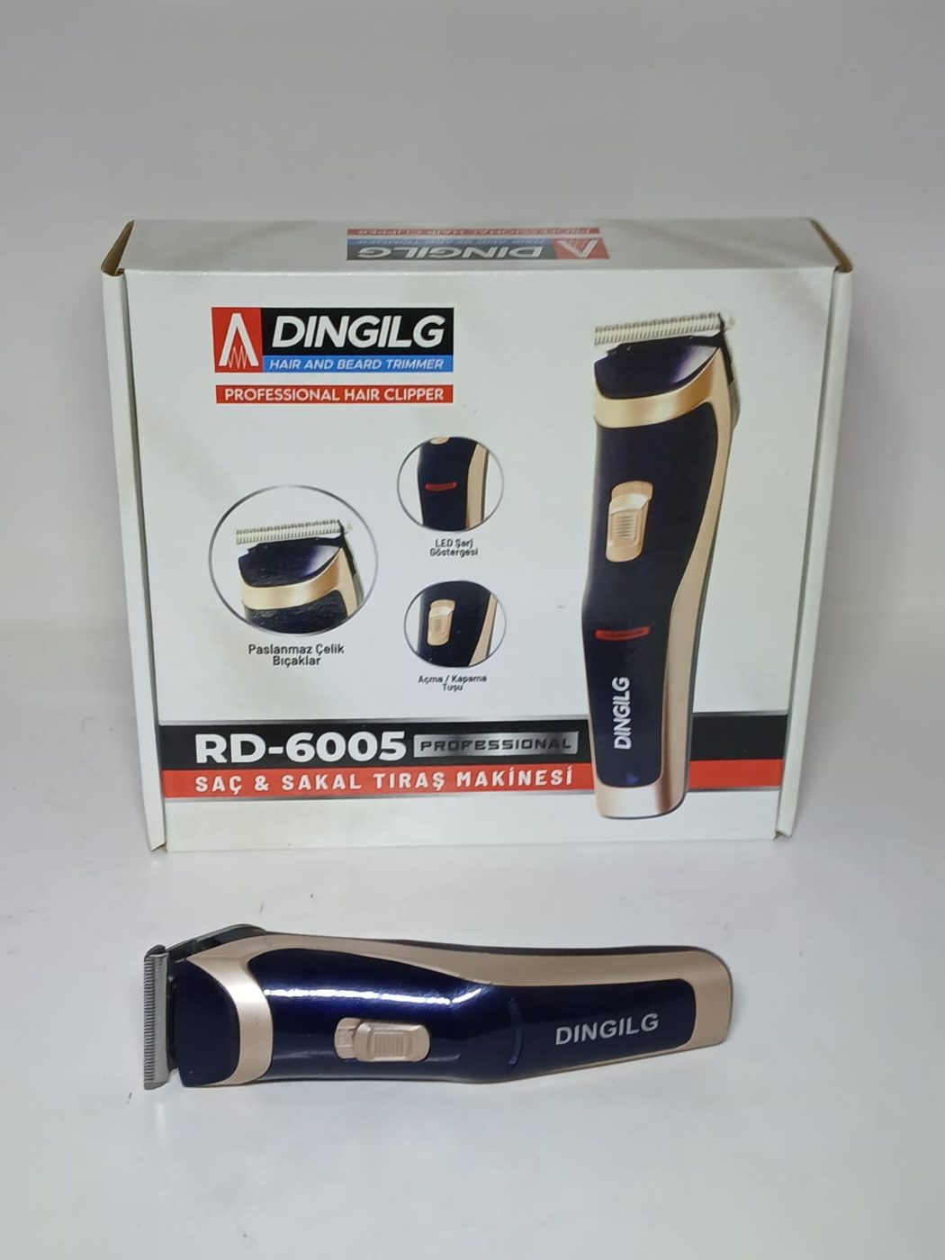Saç Sakal Tıraş Makinesi Antalya, USB Type-C Şarjlı — Dingling — görsel 2/2