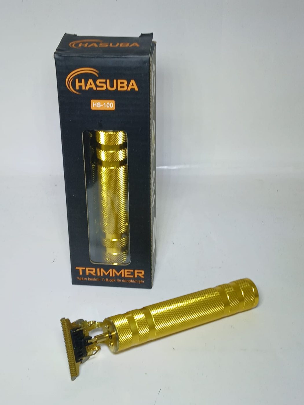 Tıraş Makinesi Antalya, T-Bıçaklı Altın Metal Gövde — HASUBA — görsel 2/3