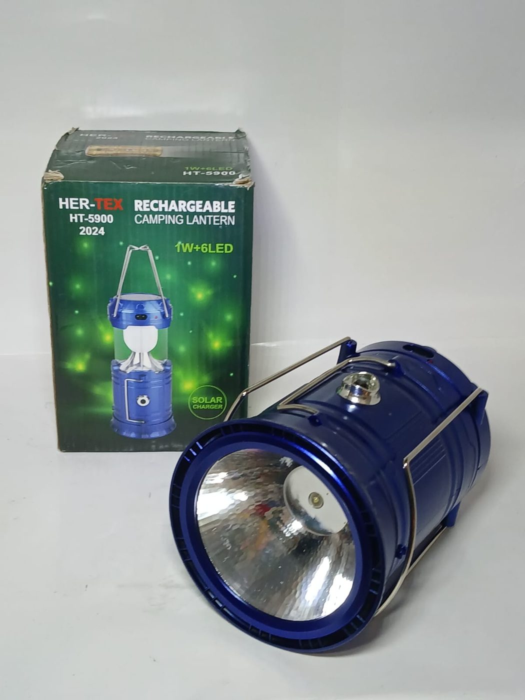 Şarjlı Kamp Lambası Antalya, 1W + 6 LED — Her-Tex — Erdem Elektronik Antalya