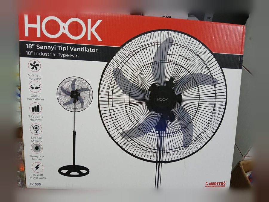 Sanayi Tipi Vantilatör Antalya, 18 İnç 85W — HOOK