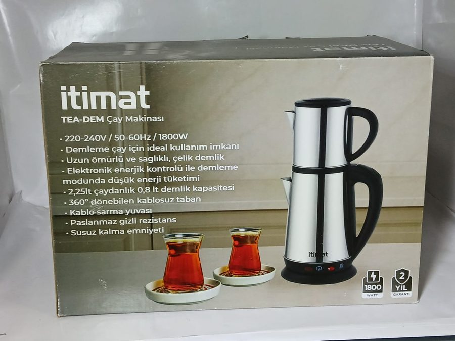Çay Makinesi Antalya, 1800 W Çelik Demlikli — İtimat