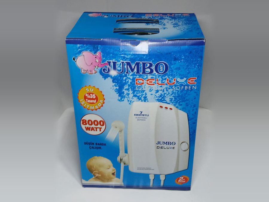 Elektrikli Şofben Antalya, 8000W 7 Emniyetli — Jumbo Deluxe — küçük görsel 2