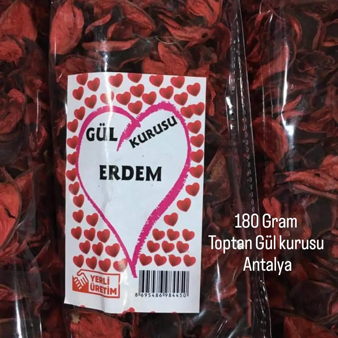 Kuru Gül Yaprağı 180 gr Antalya, Kırmızı Renk — Erdem Elektronik Antalya