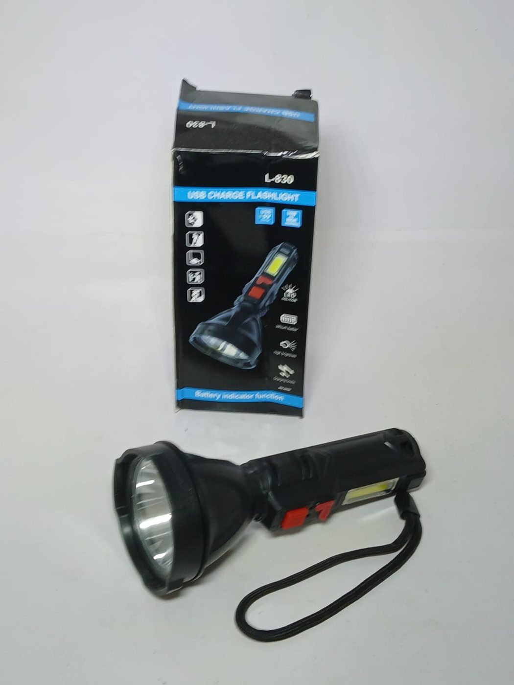 USB Şarjlı El Feneri Antalya, COB Yan Işıklı — görsel 2/2