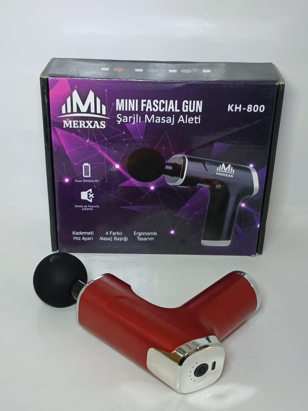 Kompakt Şarjlı Mini Fascial Gun Antalya (Masaj Tabancası) — MERXAS — görsel 2/2