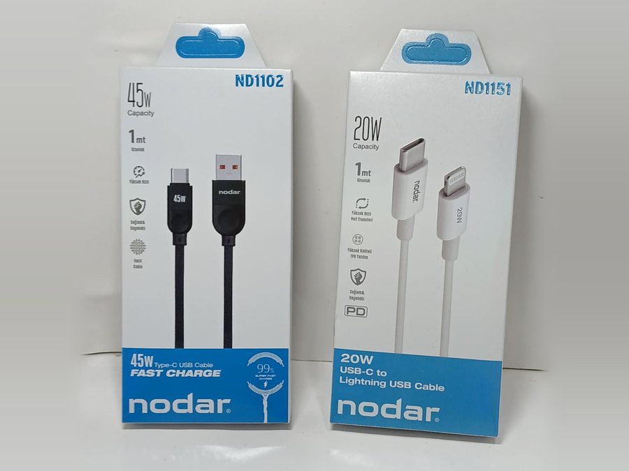 Hızlı Şarj Kablosu Antalya, 45W Type-C ve 20W Lightning — nodar — küçük görsel 2