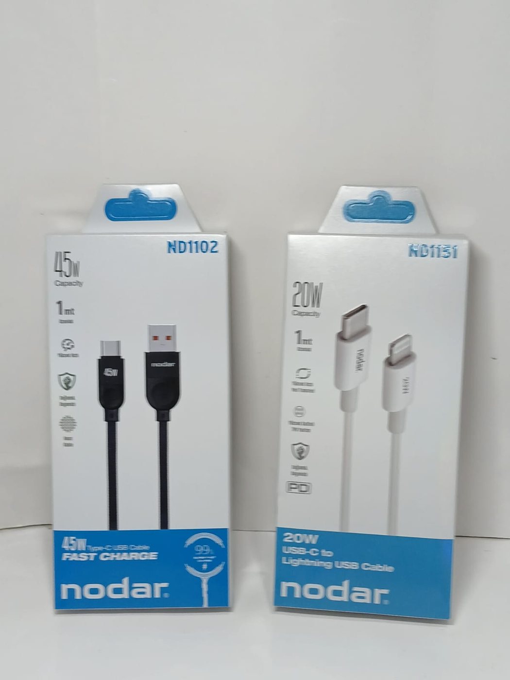 Hızlı Şarj Kablosu Antalya, 45W Type-C ve 20W Lightning — nodar — Erdem Elektronik Antalya