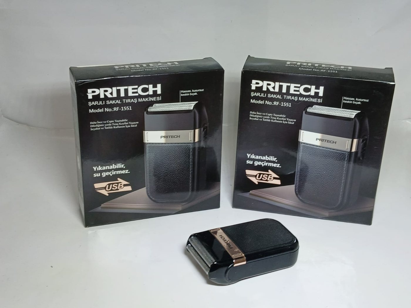 Sakal Tıraş Makinesi Antalya, Yıkanabilir Şarjlı — PRITECH — görsel 3/4