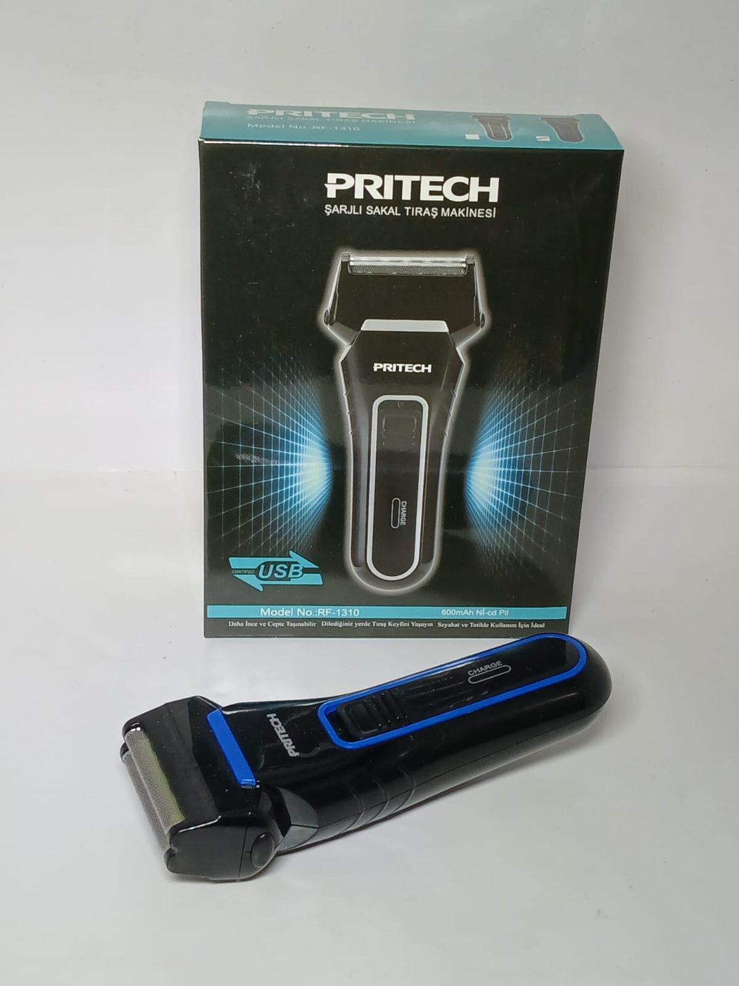 Sakal Tıraş Makinesi Antalya, USB Şarjlı — PRITECH — görsel 2/2
