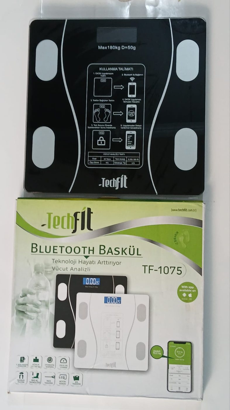 Akıllı Tartı Antalya, Bluetooth Vücut Analizli — TechFit — görsel 3/5