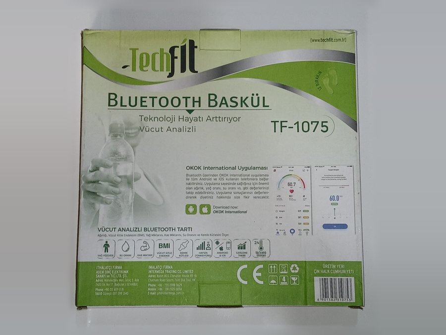 Akıllı Tartı Antalya, Bluetooth Vücut Analizli — TechFit — küçük görsel 5