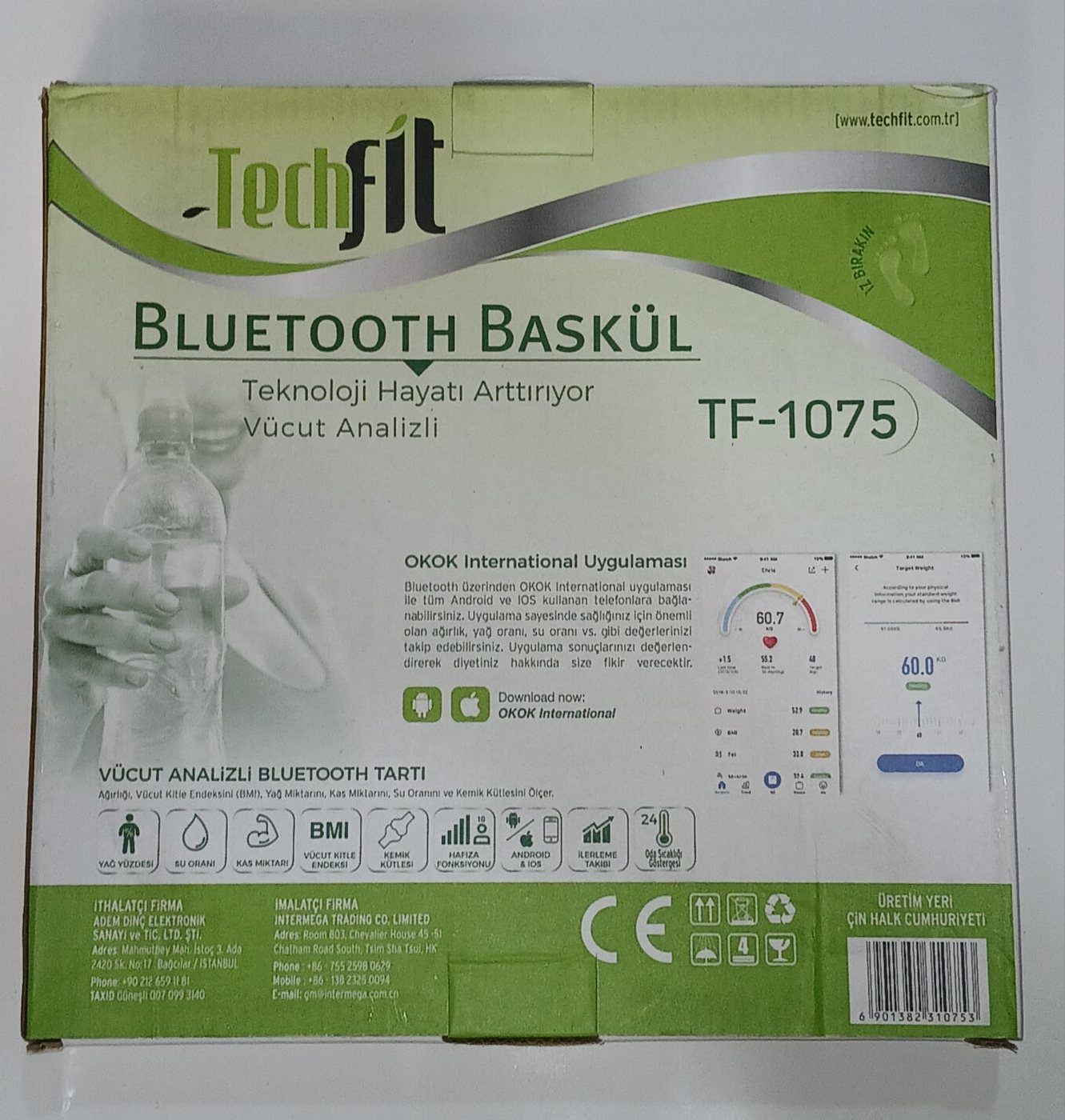 Akıllı Tartı Antalya, Bluetooth Vücut Analizli — TechFit — görsel 5/5