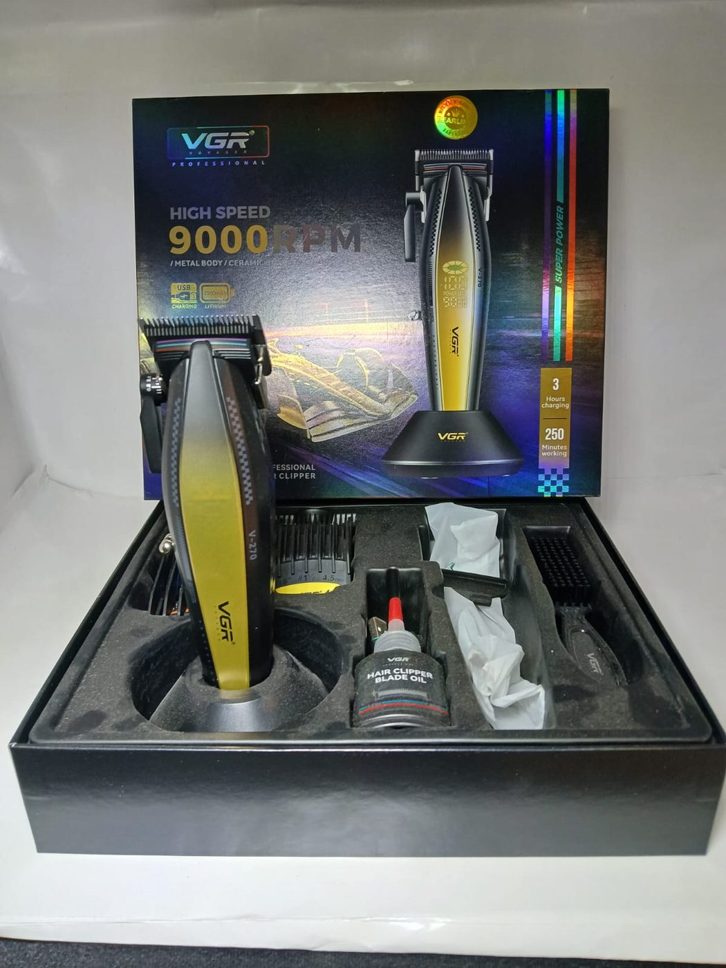 Saç Sakal Tıraş Makinesi Antalya, 9000 RPM Metal Gövde — VGR — görsel 2/3